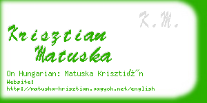 krisztian matuska business card